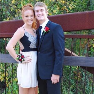 Short Flowy Lace Cocktail Dress